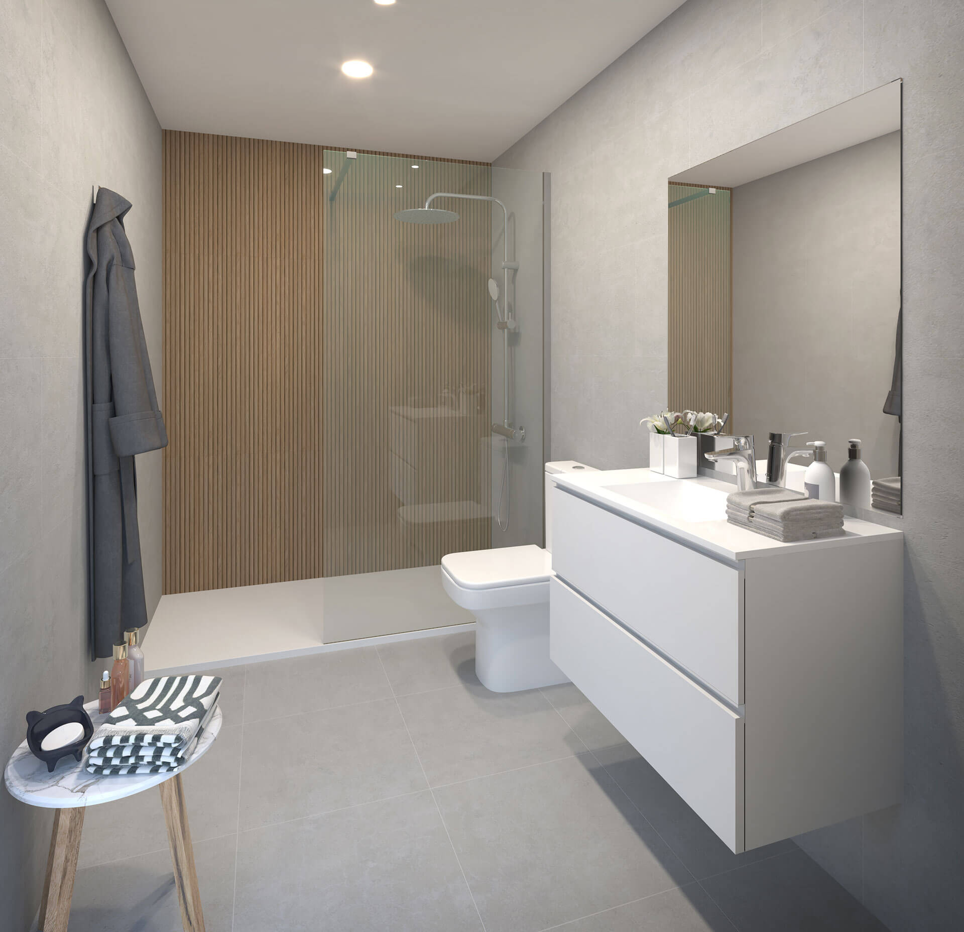 vista-bano-con-ducha-promocion-avenida-bejar-armat-habitat